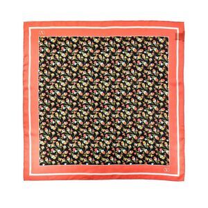 Valentino Floral Printed Silk Scarf, Pink